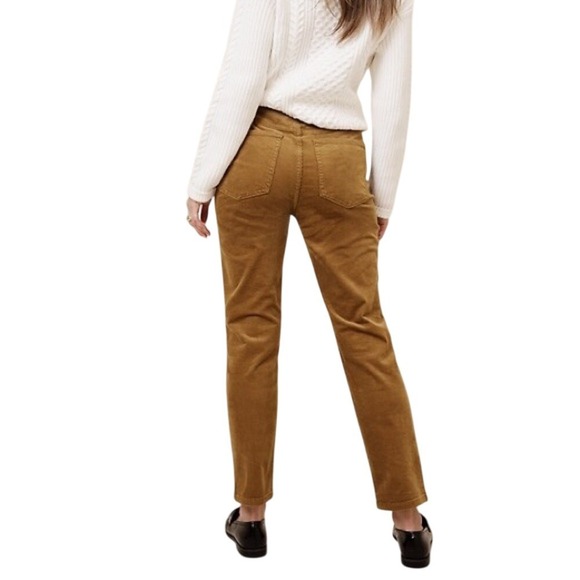 Banana Republic Petite Corduroy Pants High-Rise Pumpkin Spice 32/14 - Picture 15 of 15